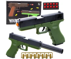 Lean Toys Žaislinis pistoletas WARFARE su putplasčio šoviniais, žalias