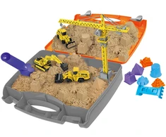 Plac „Neo Tools“ statybvietės kinetinis smėlis, žaislas su lagaminu