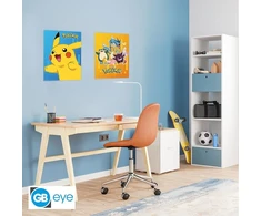 Plakatas Abysse POKEMON - 2 plakatų rinkinys - spalvingi personažai (52x38)
