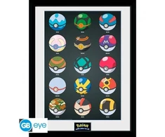 Plakatas Abysse POKEMON - Įrėmintas paveikslas „Pokeballs“ (30x40)