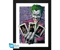 Plakatas DC COMICS - Įrėmintas paveikslas „Džokerio Haha kortelės“ (30x40) x2