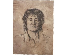 Plakatas Weta Workshop Žiedų valdovo Bilbo Bagginso portreto statulos paveikslas