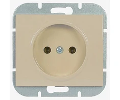 Plastrol Vienvietis kištukinis lizdas -onyx- p/t 2p 16a, 250v, smėlio spalvos