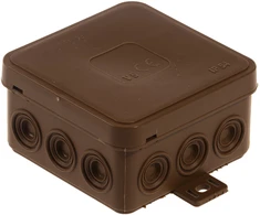 Plastrol Hermetiška n/t dėžutė v5 ip-54 75x75x41 12-viet. klik su silpninimais ruda