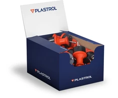 Plastrol Išardomas kištukas, tiesus uni-schuko 16A, 250V, hermetiškas, WT-40H oranžinė