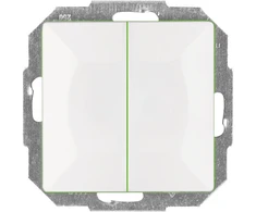 Plastrol Wyłącznik 2-klawiszowy instalacyjny świecznikowy p/t 10a, 250v (moduł)