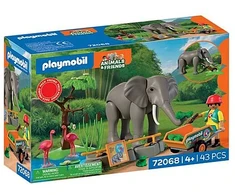 PLAYMOBIL - Dramblys su zoologijos sodo prižiūrėtoju (72068)