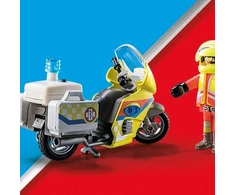 PLAYMOBIL - Greitosios pagalbos gydytojo motociklas su mirksinčia šviesa (71205)