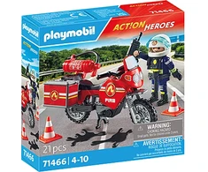 PLAYMOBIL - Motociklo gaisro ir naftos išsiliejimo incidentas (71466)