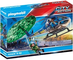 PLAYMOBIL - Policijos sraigtasparnis - Parašiutinis persekiojimas (70569)