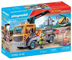 PLAYMOBIL - Statybinis sunkvežimis su kranu (71750)