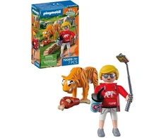 PLAYMOBIL - Zoologijos sodas: Tigras ir lankytojas (72089)