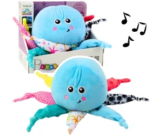 Lean Toys Minkštas aštuonkojis su projektoriumi ir melodijomis kūdikiams