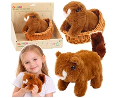 Lean Toys Voverė krepšelyje ruda