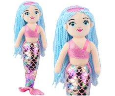 Lean Toys Pliušinė undinėlė su holografiniu uodegos efektu 48 cm