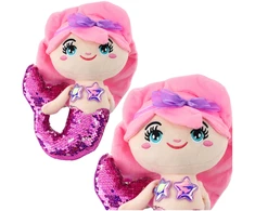 Lean Toys Minkšta undinėlė su blizgančia uodega 28 cm