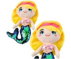 Lean Toys Minkšta žaislinė undinėlė su žvyneliais 30 cm