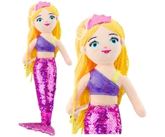 Lean Toys Pliušinė undinėlė su blizgančia uodegėle 48 cm