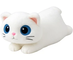 Lean Toys Pliušinis katinas su mėlynomis akimis, 45 cm