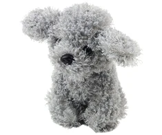 Lean Toys Plušinis šuniukas miniatiūrinis pudelis, pilkas, 20 cm
