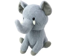 Lean Toys Pliušinis drambliukas, 26 cm, pilkas