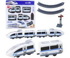 Lean Toys Elektrinis traukinys City Express su 13 dalių bėgiais