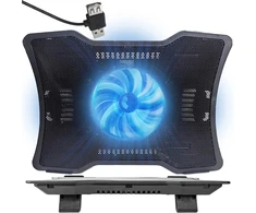 Planšetė Podstawka Aušinimo stovas nešiojamam kompiuteriui su USB ir LED reguliuojamu kampu