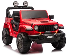 Lean Cars Raudonas elektrinis automobilis Jeep Rubicon DK-JWR556