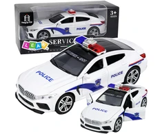 Lean Toys Policijos automobilis baltas