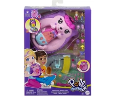 Polly Pocket - nešiojamas žaisliukas ežiukui mamai ir kūdikiui (JBJ91)
