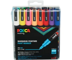 Posca - PC3M - Plunksnakočiai plonais galiukais, 16 vnt.