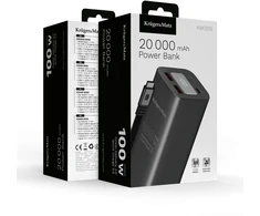 Kruger &amp; Matz PowerBank KrugerMatz 20000 mAh ličio jonų išorinė baterija su QC ir PD funkcijomis