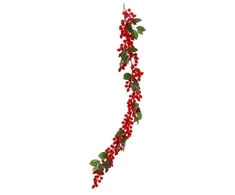 Pro Kalėdinė girlianda su raudonomis uogomis 120 cm