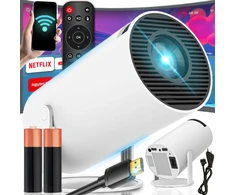 Projektorius „Android TV Wi-Fi Full HD“ nešiojamas išmanusis rotacinis garsiakalbis