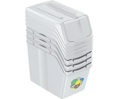 Prosperplast Krepšys SORTIBOX šiukšliadėžė 4x20L - uosio medienos ISWB20S4-427C