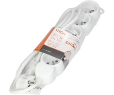 Orno partnertele Extension cord 5x2P+Z,1,5m,3x1,5,balta (ES-6/W/1,5)