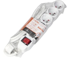 Orno partnertele Extension cord 5x2P+Z,ON/OFF,1,5m,3x1,5,baltas (ES-7/W/1,5)
