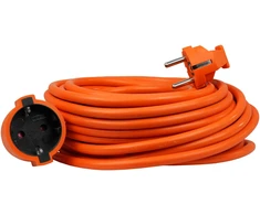 Przedłużacz jednogniazdowy schuko; ip20; 16a; h05vv-f ; 3×1,5; 15m; oranžinė; hand home