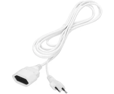 Orno Przedłużacz Vieno lizdo plokščias buitinis prailgintuvas, 1x2P, 1,5m, PVC kabelis H03VV-F 2x0,75mm², 230VAC