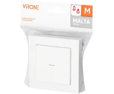 Przycisk „Malta“ durų skambučio mygtukas su foniniu apšvietimu, 10A, 250V, WP-6/7M/S, baltas