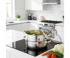 Puodas na parę stal, komplektas 3 elementy śr.26cm - 4.6l klausberg