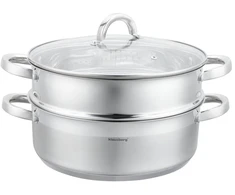 Puodas na parę stal, komplektas 3 elementy śr.28cm - 6.0l klausberg