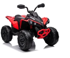 Lean Cars Vienvietis vaikiškas elektromobilis Quad, raudonas