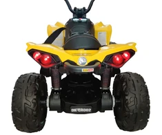 Lean Cars Akumuliatorinis keturratis- visureigis vaikams „Can-Am Renegade 4x4“, geltonos spalvos