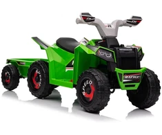 Lean Cars Akumuliatorinis keturratis su priekaba vaikams XMX630T, žalios spalvos