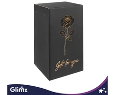 Róża w szkle- świecąca 22cm Glimz