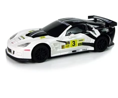 Lean Toys Nuotoliniu būdu valdomas sportinis automobilis Corvette C6.R, 2.4 G, 1:24, baltas
