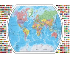 Ravensburger - Dėlionė Politinis pasaulio žemėlapis 1000p (12000664)