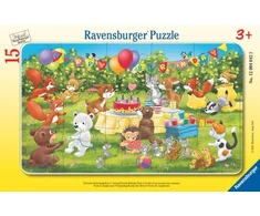 Ravensburger Dėlionė 15 vnt. - Gyvūnų gimtadienio vakarėlis