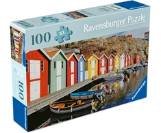 Dėlionė Ravensburger - Spalvingi namai Švedijoje 100p reklama (12001730)